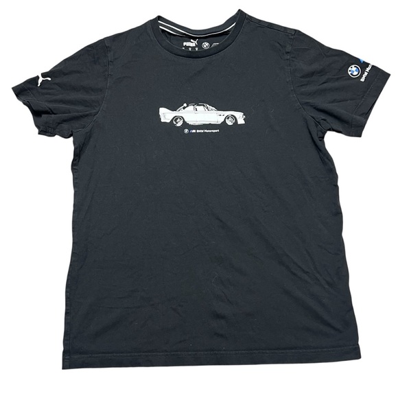 PUMA x BMW Motorsport Essential Car T-Shirt Black Men’s Size M Medium - Picture 1 of 6